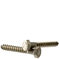 3/8-7 x 2 1/2" Hex Lag Screws, Stainless Steel 316