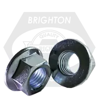 M4-0.70 Metric Hex Flange Nuts (Non-Serrated), Coarse, Stainless Steel A2 (18-8)