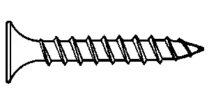 Hardened Steel Square Drive Bugle Head Deck Screws (#2 Square Drive), Phosphate finish, #6 x 1"