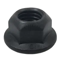 1/4-20 Hex Flange Cone Lock Nuts (Two Opposite Oval Lock Type), Coarse, Grade G, Phosphate & Oil