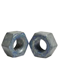 5/8-11 Heavy Hex Nuts, Coarse, A-563 Grade DH, Hot Dip Galvanize (with Wax & Blue Dye)