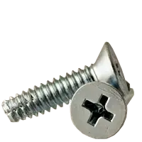 #6-32 x 1/4" (FT) Slotted Indented Hex Washer Head Thread Cutting Screws (Type F), Coarse, Zinc Cr+3