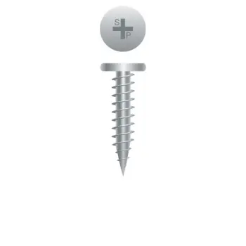Phillips Pancake Head Drywall Screws, Strong Shield Coated finish, #10-12 x 1" Strong-Point&reg;