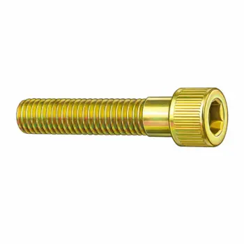 1/2-13 x 2 Socket Head Cap Screws, Coarse, Alloy Steel, Yellow Zinc Bake Cr+6