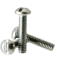 1/4-20 x 3 1/4" (FT) Machine Screws, Slotted Round Head, Coarse, Steel, Zinc Cr+3