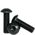 M12-1.75 x 25 MM (FT) Metric Button Head Socket Cap Screws, Coarse, Grade 12.9 (ISO 7380), Thermal Black Oxide