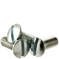 #6-32 x 3/4" (FT) Machine Screws, Slotted Oval Head, Coarse, Steel, Zinc Cr+3