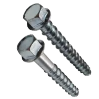 3/8" x 5" Hex Head Tapking Concrete Screw Anchors (ICC Crack Concrete Approved), Zinc Cr+3