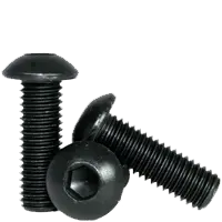 M12-1.75 x 90 MM (FT) Metric Button Head Socket Cap Screws, Coarse, Grade 12.9 (ISO 7380), Thermal Black Oxide