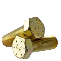 9/16-18 x 2 1/4 (PT) Hex Head Cap Screws, Fine, Grade 8, Zinc-Yellow Bake Cr+3, USA