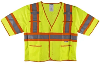 Proferred&reg; High Visibility Vests, ANSI Class 3, Lime, Small