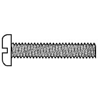 #10-24 x 2 1/2" (FT) Machine Screws, Slotted Pan Head, Coarse, Stainless Steel 304