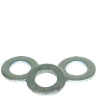 M8 (9 MM x 18.8 MM x 2 MM) Metric Flat Washers (Narrow), ASME B18.22M, Through Hardened Steel, Blue Zinc Cr+3, USA