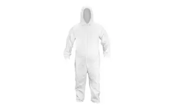 White Gen-nex Hooded Coverall, Microporous Non-Woven Material with Polyethylene coating, size 4X-Large