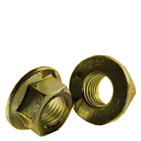 M8-1.25 Metric Hex Flange Nuts (Non-Serrated), Coarse, Class 10, DIN 6923 , Yellow Zinc Cr+3