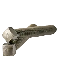 1/4-20 x 5/8" Square Head Set Screws, 1/2 Dog Point, Coarse, Case Hardened Steel, Plain