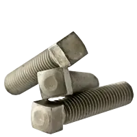 Case Hardened Steel Square Head Set Screws, Plain finish, 5/8-11 x 1 1/2 ", Coarse thread