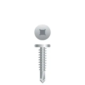 #10-16 x 1" Strong-Point&reg; Phillips / Square Drive Pancake Head Screws, Stainless Steel 410, Strong Shield Coated