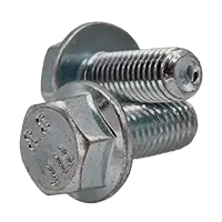 M16-2.00 x 40 MM (FT) Metric Non-Serrated Hex Head Flange Screws, Coarse, Grade 8.8 (DIN 6921), Zinc Cr+3
