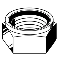 1/4-20 Nylon Insert Locknuts NE (Standard), Coarse, Grade C (Grade 8) Steel, Plain