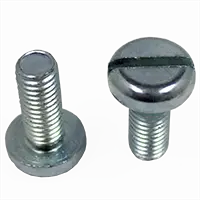 M2-0.40 x 5 MM Metric Machine Screws, Slotted Pan Head, Coarse, Class 4.8 (DIN 85) Steel, Zinc Cr+3