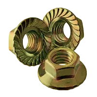 M5-0.80 Metric Hex Flange Nuts (Serrated), Coarse, Class 8, DIN 6923, Yellow Zinc Cr+6