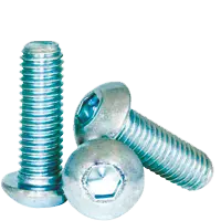 M4-0.70 x 8 MM (FT) Metric Button Head Socket Cap Screws, Coarse, Grade 12.9 (ISO 7380), Mechanical Zinc Cr+3