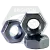 M2-0.40 Metric Hex Nuts, Coarse, Class 6, DIN 934, Zinc Cr+3