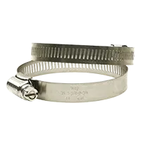 #44 (2 1/4" to 3 1/4") (57 MM to 82 MM) Worm Gear Hose Clamps, 304 Stainless Steel Housing & Band (1/2") with 5/16" 304 Stainless Steel Screws