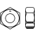 M3-0.50 Metric Hex Nuts, Coarse, Class 10, DIN 934, Yellow Zinc Cr+6