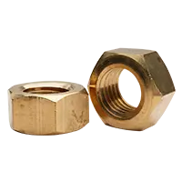 M2-0.40 Metric Finished Hex Nuts, Coarse, DIN 934, Brass