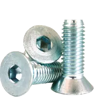 #6-32 x 5/8" (FT) Flat Socket Head Cap Screws, Coarse Alloy Steel, Zinc Bake Cr+3