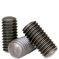 3/8-16 x 7/16" Socket Set Screws, Oval Point, Coarse, Alloy Steel, Black Oxide