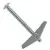 1:8 (#6)-32 x 2%22 Slotted Round Head Toggle Bolts (with Wing Nut), Coarse, Steel, Zinc Cr+3