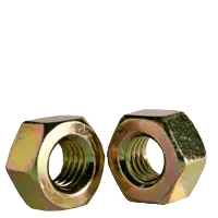 5/8-11 Heavy Hex Nuts, Coarse, A-563 Grade A Steel, Yellow Zinc Cr+6