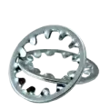 M5 Metric Internal Tooth Lock Washers, DIN 6797J, Steel, Zinc Cr+3