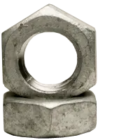 1 1/8-7 Finished Hex Jam Nuts, Coarse, A-563 Grade A Steel, Hot Dip Galvanize
