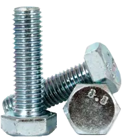 M3-0.50 x 6 MM (FT) Metric Hex Head Cap Screws, Coarse, Grade 8.8 Medium Carbon Steel (DIN 933 / ISO 4017), Zinc Cr+3