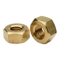 1/4-20 Heavy Hex Nuts, Coarse, Brass