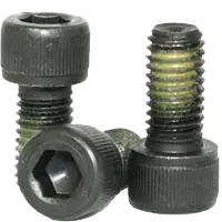 3/8-16 x 2 1/4 (PT) Socket Head Cap Screws, Coarse, ((Nylon Patch)), Alloy Steel, Thermal Black Oxide