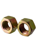 2-4 1/2 Finished Hex Nuts, Coarse, Grade 8, Yellow Zinc Cr+6