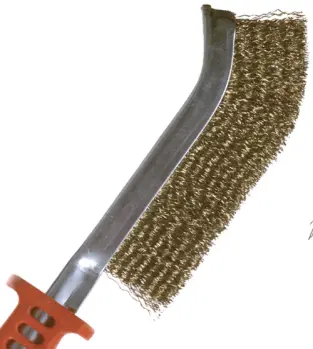 12" Walk Behind Carbon Steel Wire Brush (.02 Wire &amp; 1" Spindle)