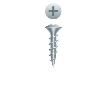 Phillips Oval Head Particle Board Screws, Zinc Plated finish, #6 x 5/8" Strong-Point&reg;