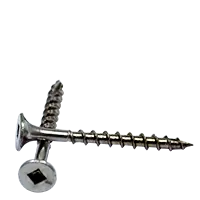 #8-8 x 1 1/2" (1" Thread Length) Deck Screws, Square Drive Bugle Head (Type 17), Coarse, Stainless Steel 18-8