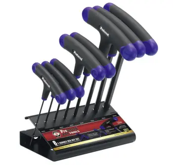 8 Piece (5/64"-3/8") Proferred&reg; T-Handle Hex Key Set, Alloy Steel, Taiwan, model T34001