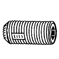 Alloy Steel Loc-Wel Socket Set Screws, Black Oxide finish, 4-40 x 3/16", Coarse thread