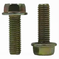 M6-1.00 x 30 MM (PT) Metric Flange Bolts (Non-Serrated), Coarse, Grade 10.9 (DIN 6921), Zinc-Yellow Bake