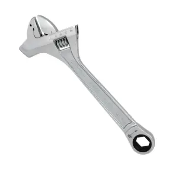 12" Proferred&reg; Mining Adjustable Wrench (with Hammer), Chrome Finish, Taiwan