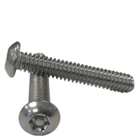#8-32 x 1 1/4" (FT) Machine Screws, 6-Lobe (T-15 Torx Drive) Pin-in, Tamper resistant Button Head, Coarse, Stainless Steel 18-8