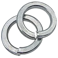 M4 Metric Hi Collar Lock Washers, DIN 7980, Medium Carbon Steel, Zinc Cr+3